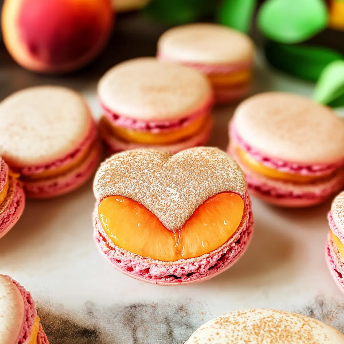 Peach Macarons