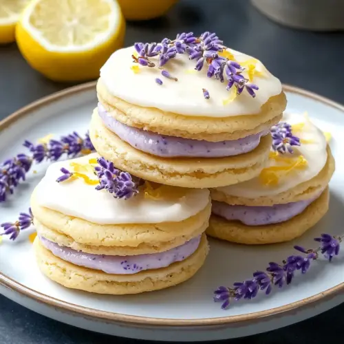 Lemon Lavender Sandwich Cookies