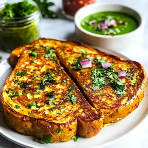 Savory Masala French Toast with Turmeric & Chili