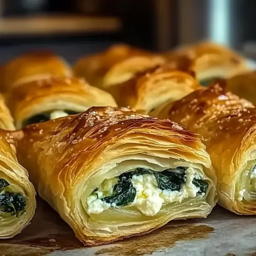 Cheese and Spinach Stuffed Pastry