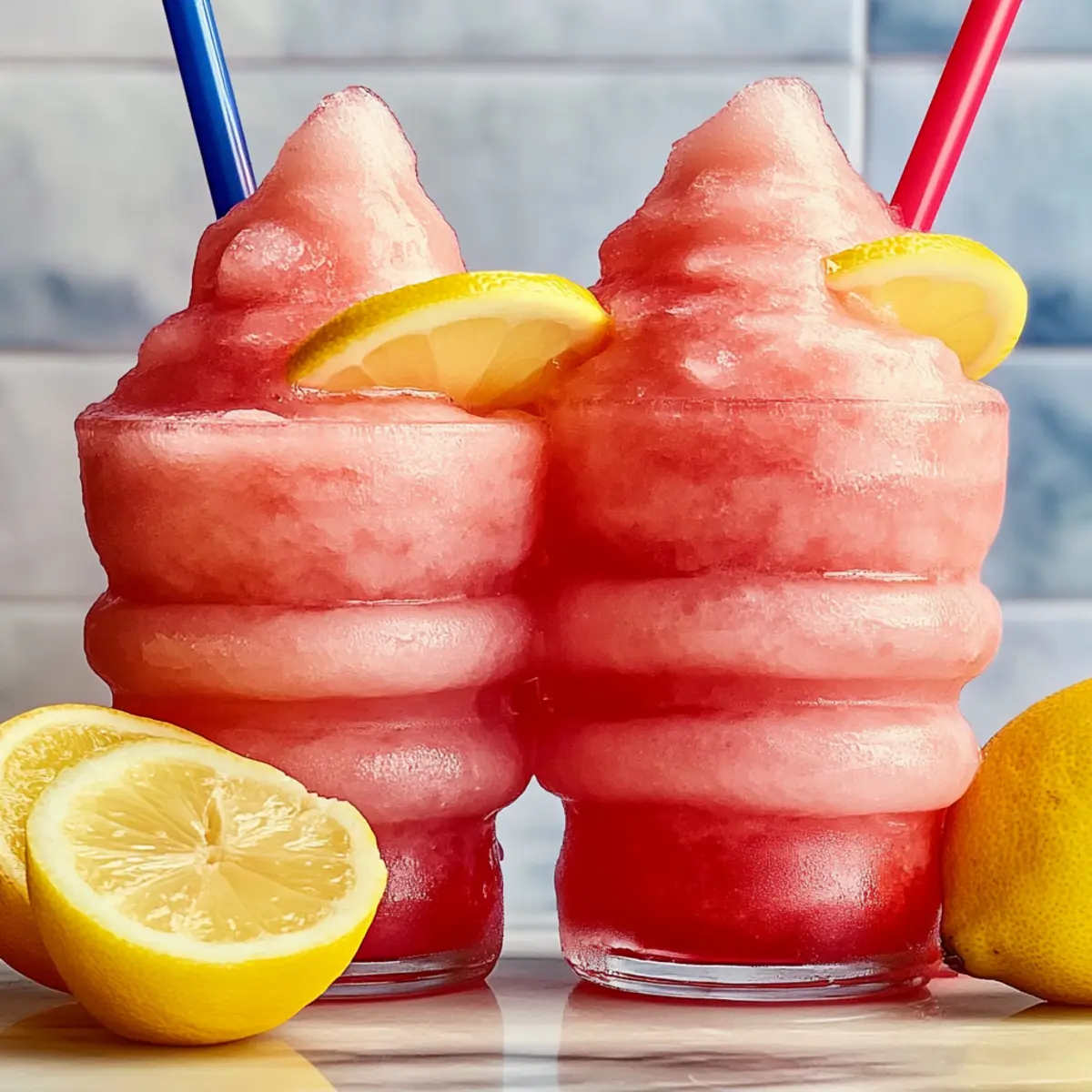Spiked Pink Lemonade Slushies