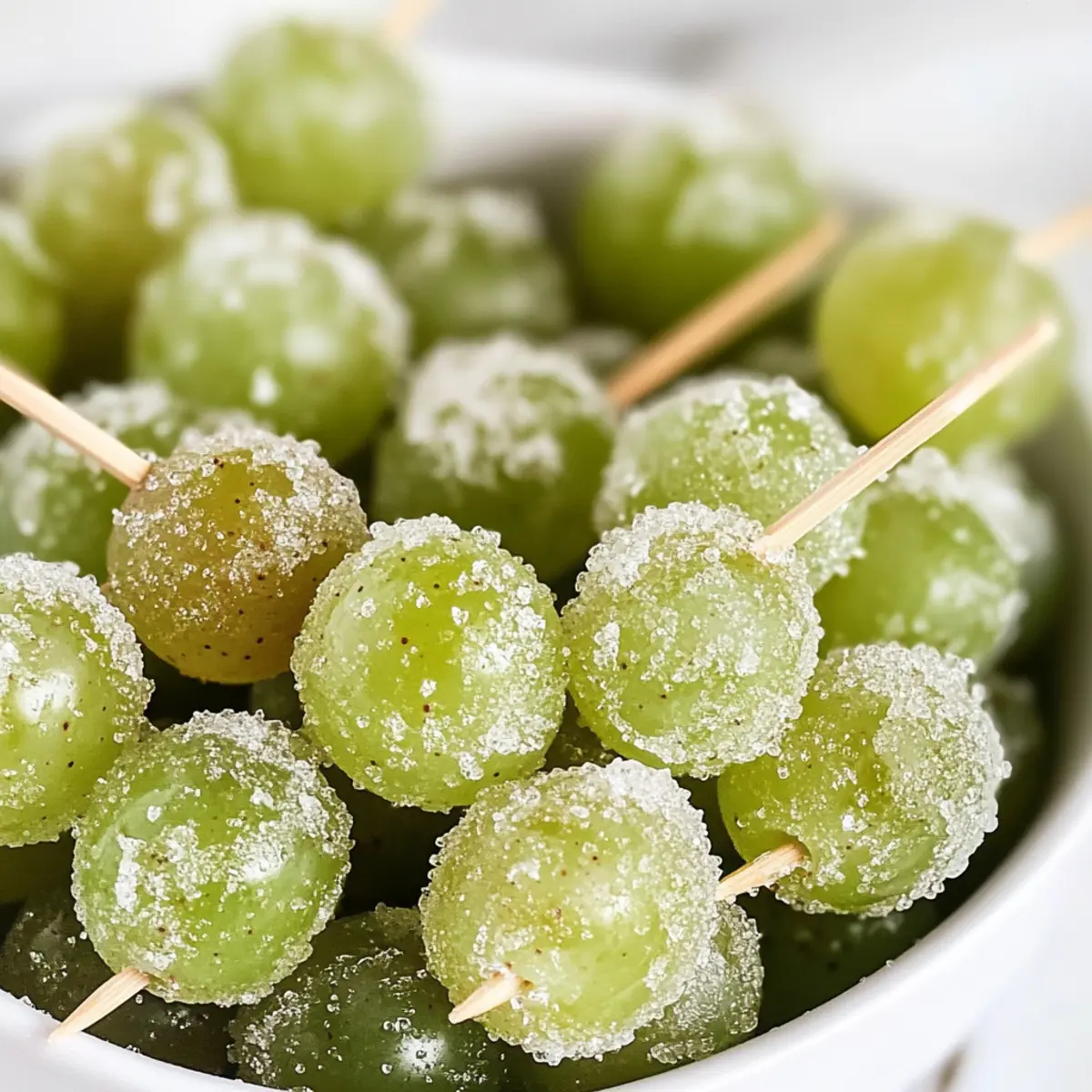 Sugared Prosecco Grapes With Vodka