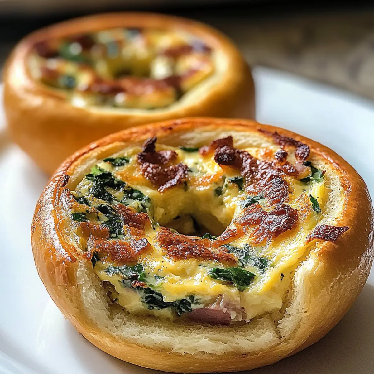 Quiche Stuffed Bagels