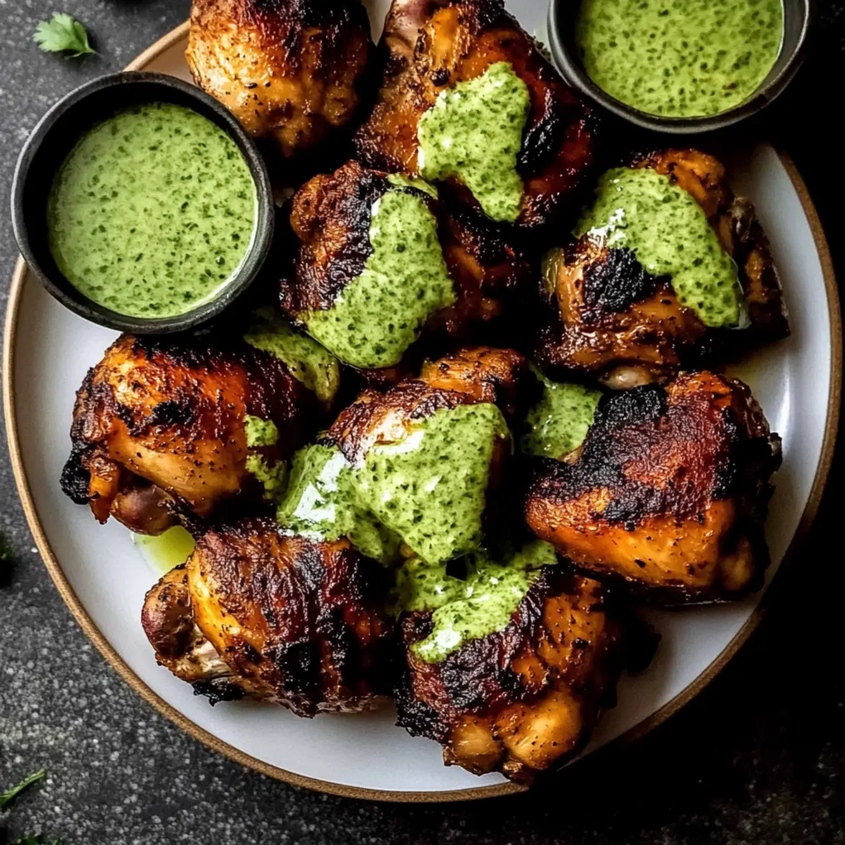 Peruvian Chicken with Green Sauce