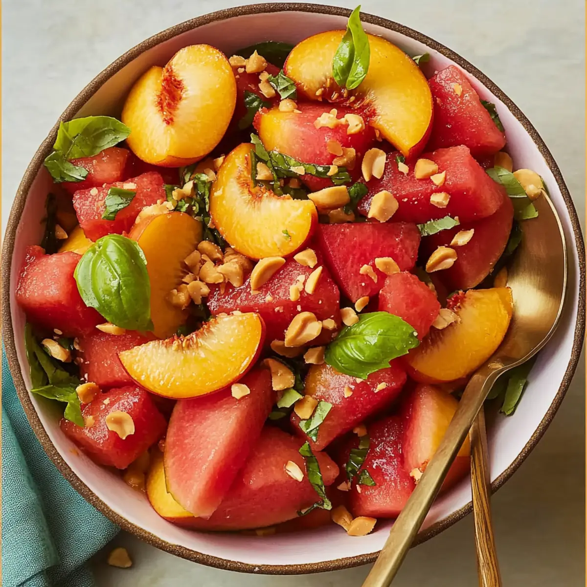 Thai-Inspired Watermelon & Peach Salad