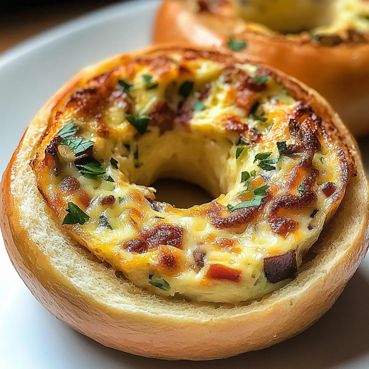 Quiche Stuffed Bagels