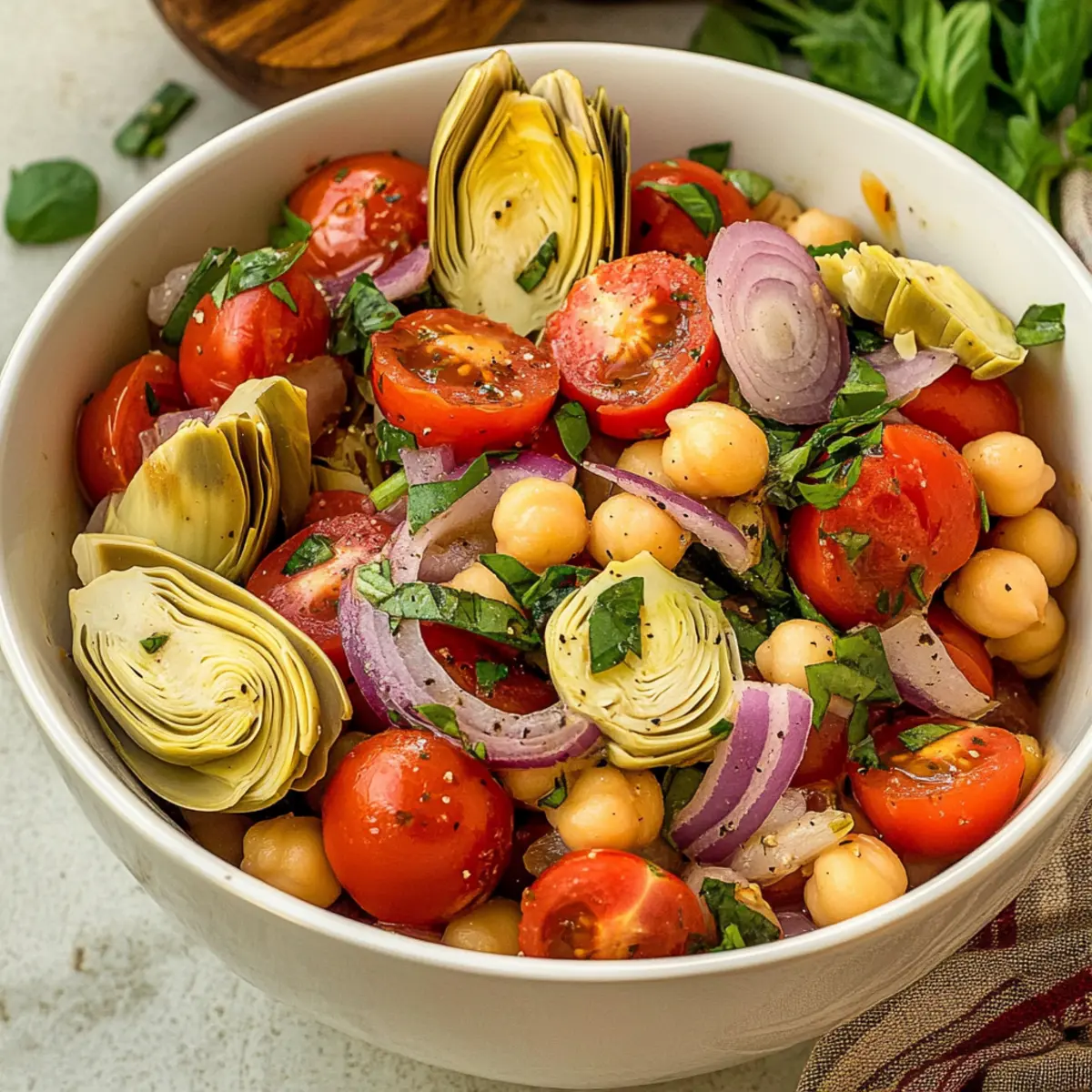 Tuscan Artichoke Tomato Salad