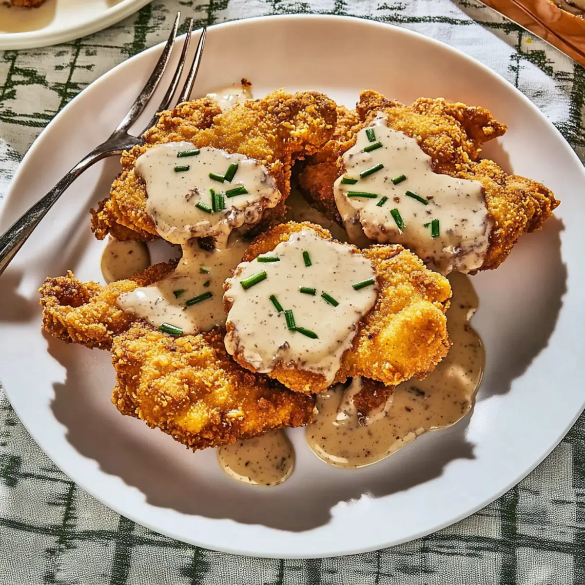Chicken-Fried Mushrooms & Gravy