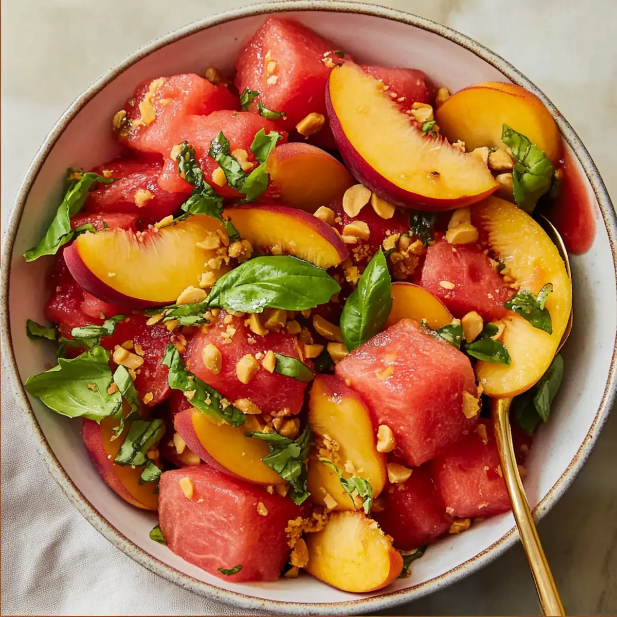 Thai-Inspired Watermelon & Peach Salad