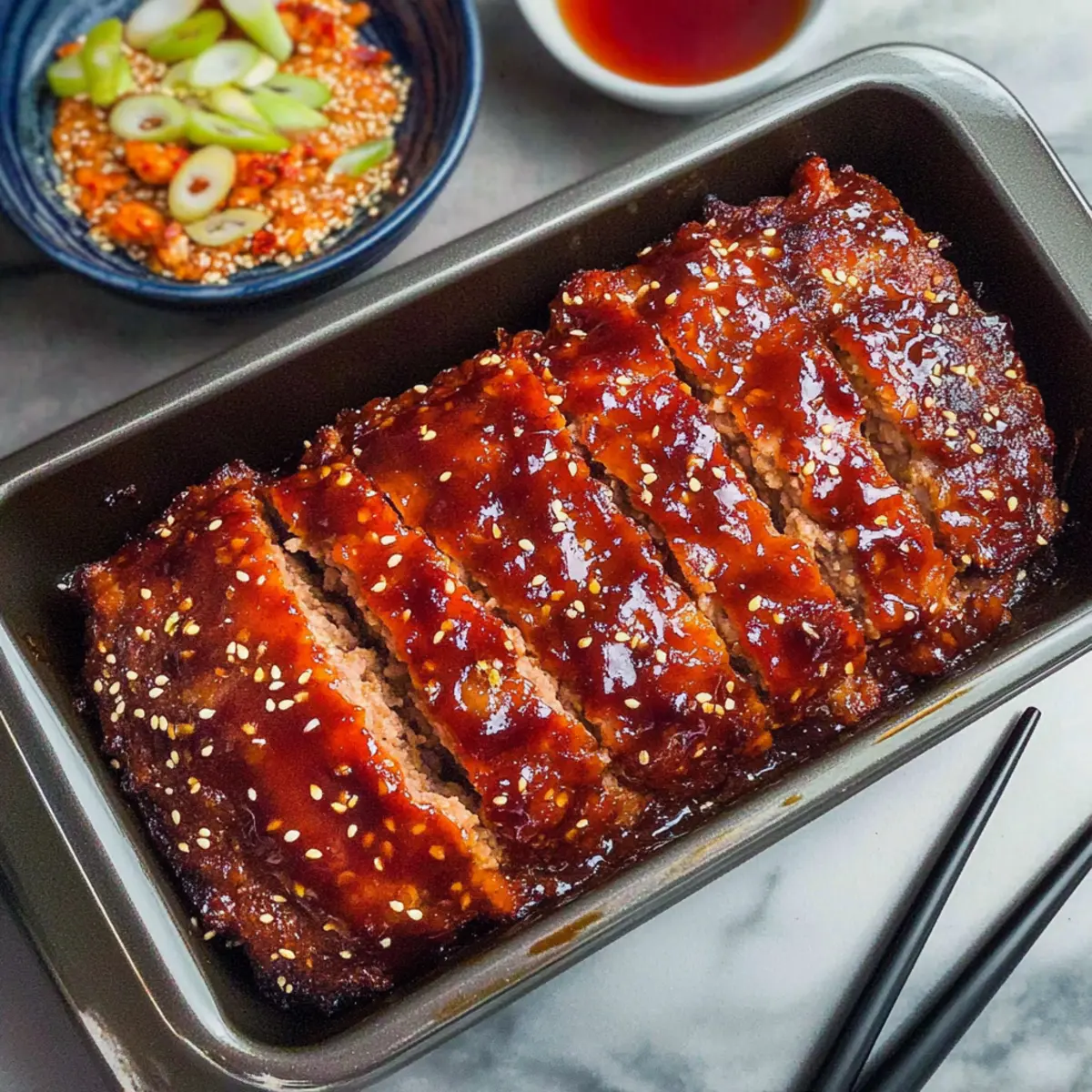 korean meatloaf with gochujang glaze