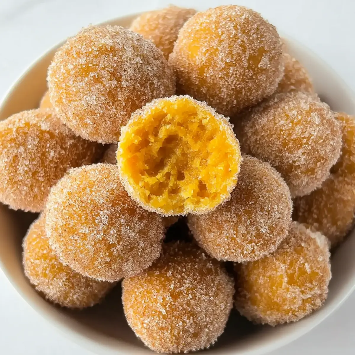 Cinnamon Sugar Pumpkin Donut Holes