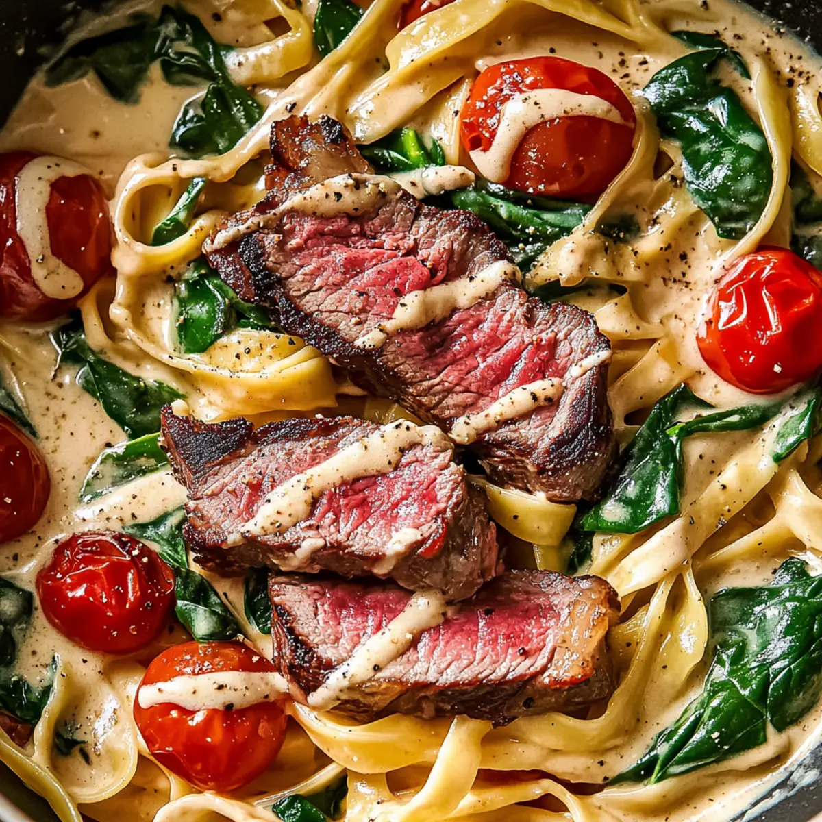 Creamy Steak Fettuccine